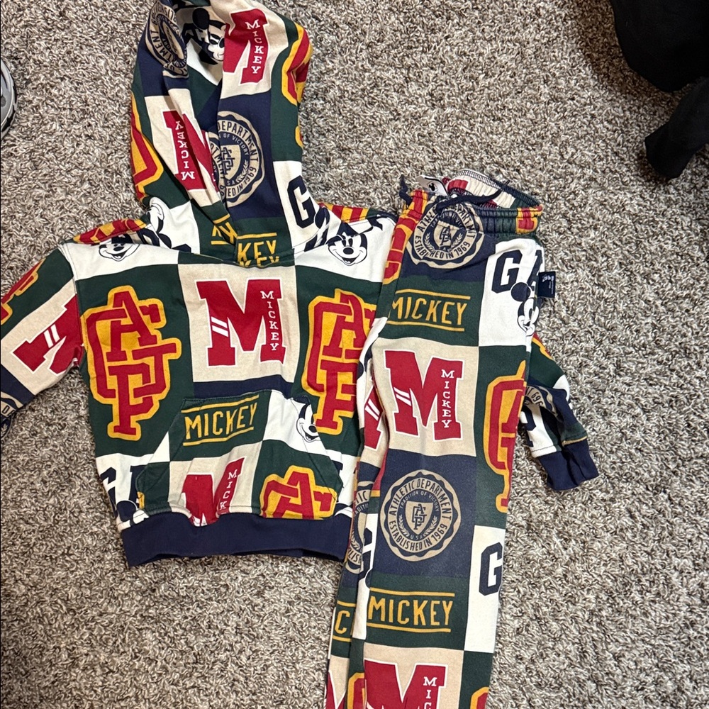 Gap Disney Mouse Kids Hoodie and Pants Set - Multicolor